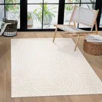Paco Home Vloerkleed Woonkamer Laagpolig Eenkleurig Patroon Scandinavisch Geometrisch 120x170 cm