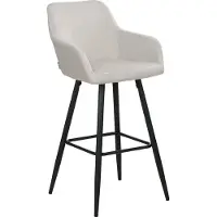 Beliani CASMALIA - Barkruk set van 2 - Taupe - Fluweel