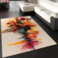 Paco Home Vloerkleed Woonkamer Laagpolig Modern Vintage Patroon Abstract Veelkleurig 160x230 cm
