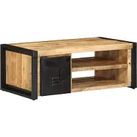 vidaXL Salontafel 90x50x36 cm massief ruw mangohout