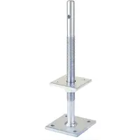 Alberts 217532 paalhouder | om op te schroeven | galvanisch verzinkt, gechromateerd | in hoogte verstelbaar 100 - 230 mm | 80 x 80 mm