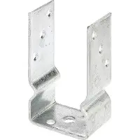 Alberts 215392 U-paalhouder | om op te schroeven of om in beton te gieten | thermisch verzinkt | vrije breedte 81 mm | set van 5