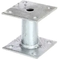 Alberts 215491 paalhouder | om op te schroeven | thermisch verzinkt | 100 x 100 mm | set van 2