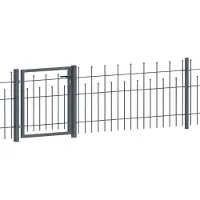 Alberts Metalen hek Uitbreidingsset Madrid Hoogte: 49,5, 73,5 en 98,5 cm, breedte: 200 cm, om vast te schroeven