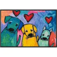 Kleen-Tex Mat Doggies Inloopmat, motief honden, modern design, antislip, wasbaar