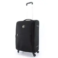 Elle Zachte Koffer / Trolley / Reiskoffer - 60 cm (Medium) - Mode - Zwart - Zwart / Medium
