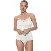 Mey Top met spaghettibandjes Serie Emotion Elegance Champagne | Maat 46