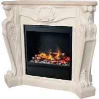 Xaralyn Stoomhaard - Louis EAL-W - wit, natuursteen - 1500 Watt verwarming - met afstandsbediening - Opti-Myst elektrische haard - inclusief haardplateau en inbouwhaard - decoratieve haard