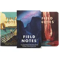 Field Notes National Parks FNC-43a Graph 3-Pack A Yosemite Acadia Zion, notitieboekjes