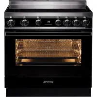 Smeg CPF9IPBL Kookcentrum 90x60