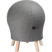 Topstar Kruk Sitness Alpine, met ingebouwde gymnastiekbal, bekleding 75% scheerwol, lichtgrijs