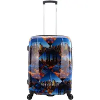 Saxoline Harde Koffer / Trolley / Reiskoffer - 64 cm (Medium) - New York City Print - Bedrukt / Medium