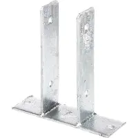 Alberts 212988 U-paalhouder | om op te schroeven | thermisch verzinkt | vrije breedte 71 mm | set van 3