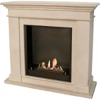 Xaralyn Bio-ethanol haard - Kos BIU-SWP - wit gepolijst natuursteen - 3 KW verwarming - haardombouw inclusief inbouwhaard - schouw