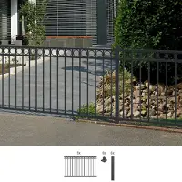 Alberts Metalen hek Circle Hoogte: 100 en 120 cm, totale lengte: 10 m, om vast te schroeven (set)