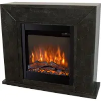 Xaralyn Elektrische haard - Nero ELE-SBP - zwart gepolijst natuursteen - 1500 Watt verwarming - met afstandsbediening - haardombouw inclusief inbouwhaard - schouw