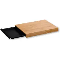 Kesper Bamboe snijplank met uitschuifbare lade, 34 x 24 cm,