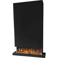 Xaralyn Elektrische wandhaard - Disegno 120XLB - zwart hout - 1400 Watt verwarming - met afstandsbediening - 3-zijdige elektrische haard - sfeerhaard