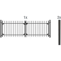 Alberts Deur met dubbel hek Chaussee Breedte: 300 cm, hoogte: 100 en 120 cm