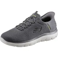 SKECHERS Huisschoen 'Slipper Herren 232457 CHAR Leder-Mix in grau' grijs