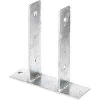 Alberts 212995 U-paalhouder | om op te schroeven | thermisch verzinkt | vrije breedte 81 mm | set van 3