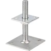 Alberts GAH.ALBERTS Paalhouder 70x70 mm hoogte verstelbaar 30-150 mm thermish verzinkt