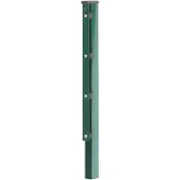 GAH Alberts 970208 Hekpaal met plat ijzer | thermisch verzinkt, groen geplastificeerd (RAL 6005) | lengte 2400 mm | 60 x 40 mm