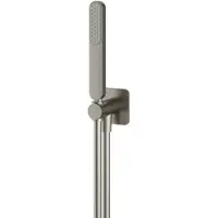 Hotbath Handdouche gal met wandsteun uitlaat doucheslang 150 cm geborsteld nikkel pvd