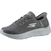 SKECHERS Sneakers laag 'Slip-Ins: Go Walk Flex' donkergrijs