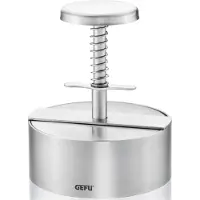 GEFU Professionele hamburgermaker/hamburgerpers, Ø11.5 cm, Met 10 maataanduidingen tussen 100 g - 400 g, Hoogwaardig RVS, 20 jaar garantie - | PÄTTI