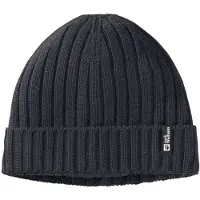 Jack Wolfskin RIB KNIT BEANIE Unisex Sportmuts - black - Maat One Size