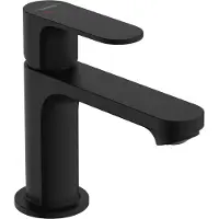 Hansgrohe Wastafelmengkraan rebris s eengreeps 80 coolstart ecosmart+ met trekwaste mat zwart