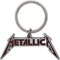 Metallica - Deep Red Logo Sleutelhanger - Zilverkleurig/Rood