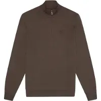 Lyle & Scott Tonal Eagle Quarter Zip Sweat Form Green Size: M | Sweaters Outlet | Heren | Groen