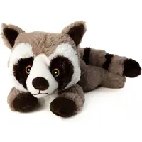 Habibi Magnetron Knuffel - Wasbeer - grijs - 30 cm - pittenzak - warmte knuffeldier