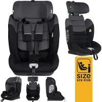 Babygo Lumo i-Size autostoel - voor kinderen van 76-150 cm - Groep 1-2-3 (9-36kg) - Autogordel bevestiging - Grijs