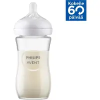 Philips AVENT Natural Response Glazen Babyfles – 240ml – Flow 3 – BPS vrij- 1 fles - SCY933/01