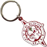 Rock Off Cypress Hill - Skull Compass Sleutelhanger - Wit/Rood