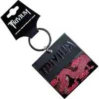 Rock Off Trivium - Deadmen & Dragons Silhouette Sleutelhanger - Zwart/Rood
