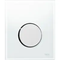 Tece Urinoir bedieningsplaat loop glas wit 10,4x12,4 cm
