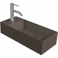 Salenzi Fontein spy 45x20 cm mat donkerbruin kraangat rechts