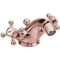 Sapho Bidetmengkraan Antea 2-knop Gebogen 7.2 cm Rose Goud (incl. clickwaste)