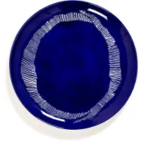 Serax Dinerbord Feast tableware by Ottolenghi Dark Blue Stripes White 26,5 cm