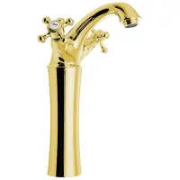 Sapho Antea Wastafelmengkraan hoog met Pop Up Waste (H) 245mm, goud