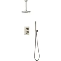 Boss & Wessing Inbouw Regendouche BWS Exclusive Volledig 304 RVS 20cm met Handdouche Plafondmontage
