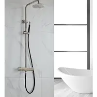 Boss & Wessing Opbouw regendouche set bws exclusive pro thermostatisch staaf handdouche rvs 30 cm