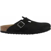 Birkenstock Klomp Unisex Boston VL Corduroy Teddy Shearling Suede Fur Corduroy Black Narrow-Schoenmaat 38