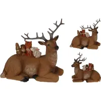 Nampook Rendier en vrienden 18 cm 2ass kerstversiering