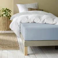MOODIT Hoeslaken Alina Stone Blue-160 x 200/220 cm
