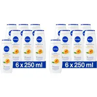 Nivea Care Douchegel Apricot en Apricot Seed Oil - Voordeelverpakking 12 x 250 ml